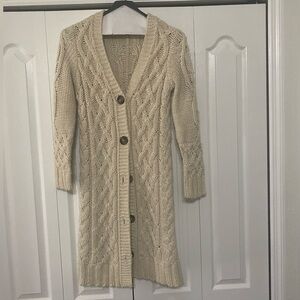 The Limited Cream Cable Knit Cardigan